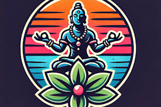 do wonderful yoga meditatio mascot logo design with express delivery