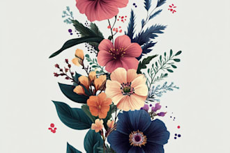 craft a beautiful botanical or floral illustration