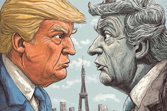 draw political cartoon and cartoon caricature for you