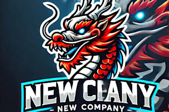 do amazing asian dragon head mascot logo design with express delivery