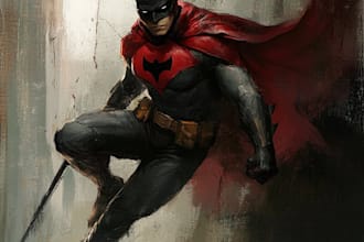 draw fantasy science fiction superhero character
