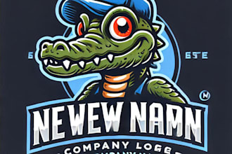 do awesome gator mascot logo design with express delivery