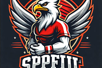 do make griffin e sport mascot logo design with unlimited review