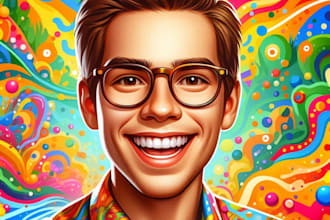 draw funny cartoon character, caricature, portrait