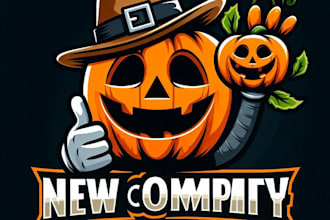 do make halloween pumpkin mascot logo design with 1 day delivery