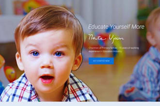 design preschool website, childcare, kindergarten and daycare website