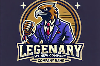 do create legendary mascot logo with express delivery
