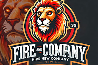 do make bold fire lion mascot logo with 1 day delivery