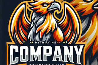 do make mythical griffin mascot logo with express delivery