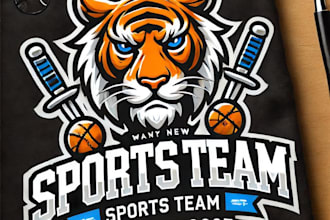 do make sports team tiger mascot logo with unlimited revisions