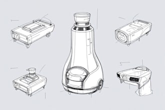 draw your product concept sketches for your design