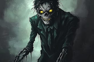create an amazing fantasy horror character art