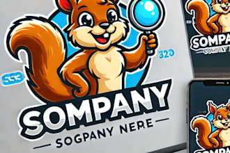 do make cool squirrel mascot logo with unlimited review