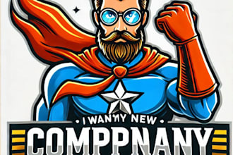 do design superhero mascot logo with 1 day delivery
