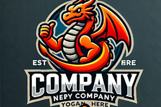 do make dragon mascot logo design with express delivery