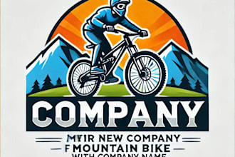 do make mountain bike mascot logo design with express delivery