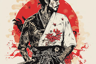 design a japanese hannya mask tattoo for you