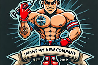 do awesome tattoo mascot logo design with 1 day delivery
