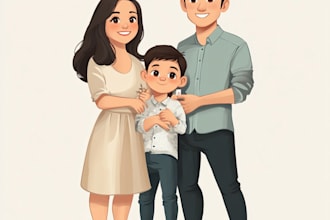 draw a wonderful family portrait