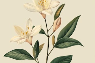 craft a beautiful botanical or floral illustration