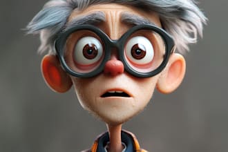 design custom cartoon character, mascot