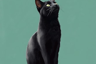 do a custom pet portrait, dog portrait, cat portrait