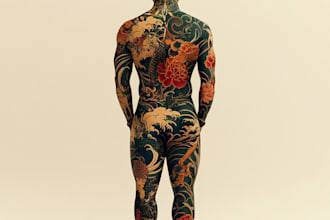create japanese or oriental tattoo design for you