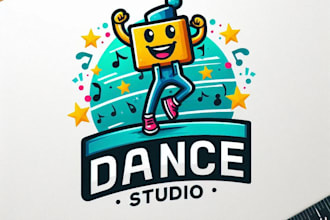 do make dance studio logo mascot design with unlimited review