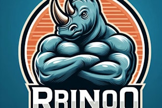 do wonderful raino logo mascot design with company