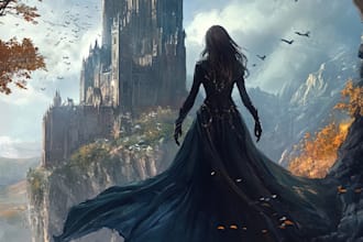 design fantasy book cover or ebook cover