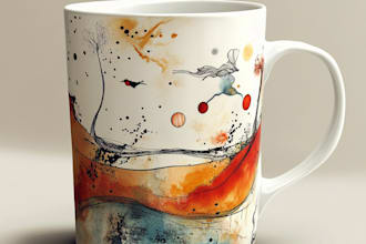 design custom coffee mug designs for pod business