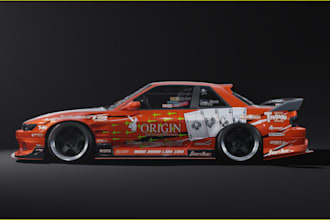 luxury 3d nissan, widebody kit,traced apc,car livery,cad file,exterior rendering