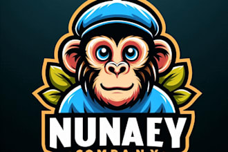 do wonderful monkey logo mascot design with unlimited review
