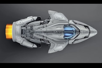 do best spaceship or any design illustration for you