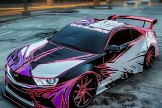 make creative car wrap design, vehicle wrap design