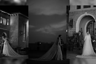 do professional wedding design and photo book
