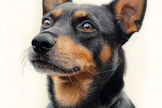 paint dog, cats, whatever pet portrait with watercolor