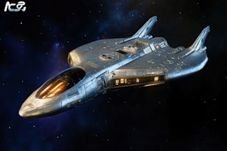 design spaceship, sci fi illustration