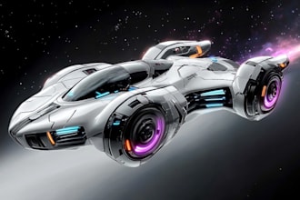 make sci fi spaceship concept art for you by your design
