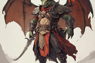 draw a dnd character and dnd character art