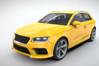 build 3d realistic suv car model, car body kit,3d car rendering, gtav fivem game