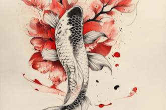 do custom realistic, minimalist, and japanese tattoo designs