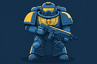 make your favorite warhammer 40k character art illustration