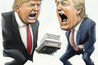 draw political cartoon and caricature