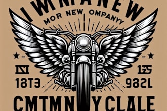 do wonderful classic vintage motorcycle brand logo design