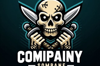 do make skull mascot logo design with 1 day delivery