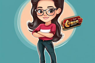 do unique caricature cartoon and mascot logo character