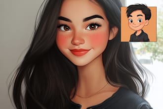 draw your portrait into a disney style cartoon