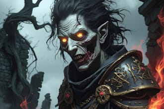 create a horror or fantasy character art