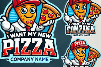 do make pizza mascot logo design with unlimited review